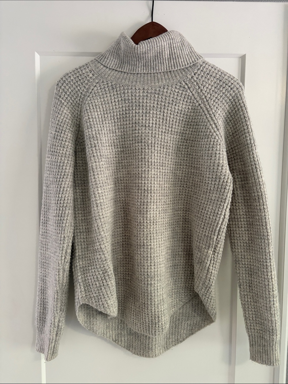 Kuhl Women's Light Gray Waffle Turtleneck Sweater
